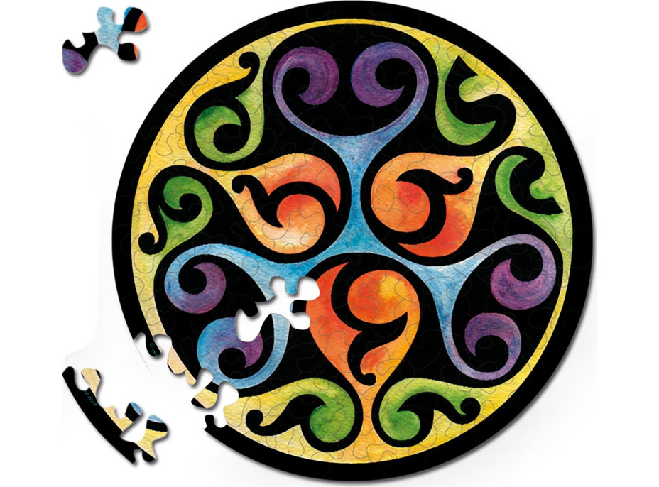 CURIOSI Oboustranné dřevěné puzzle Double: Pupeny 88 dílků