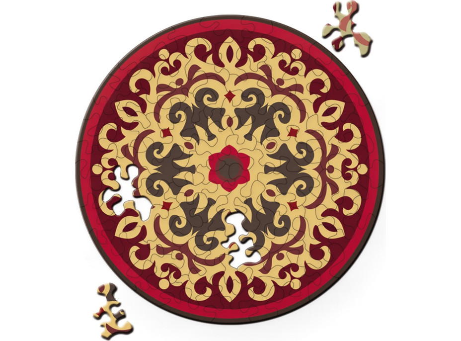 CURIOSI Oboustranné dřevěné puzzle Double: Růže 88 dílků