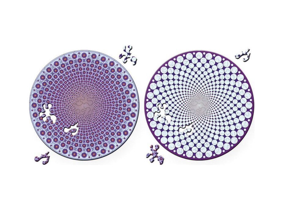 CURIOSI Oboustranné dřevěné puzzle Double: Body 88 dílků