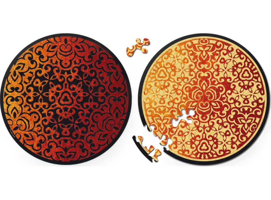 CURIOSI Oboustranné dřevěné puzzle Double: Oheň 88 dílků