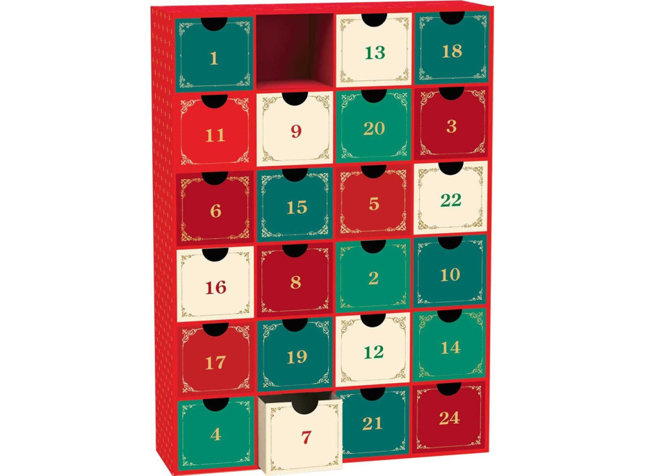 EUROGRAPHICS Puzzle Adventní kalendář: Fine Art Vánoce 24x50 dílků