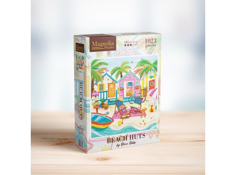 MAGNOLIA Puzzle Chatky na pláži 1023 dílků