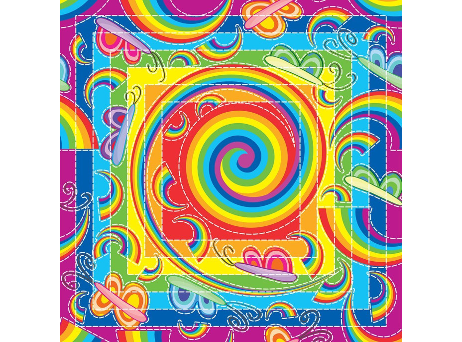 YAZZ Puzzle Duha a motýli 1023 dílků