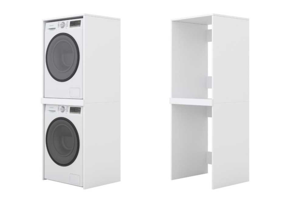Skříň na pračku a sušičku - bílá