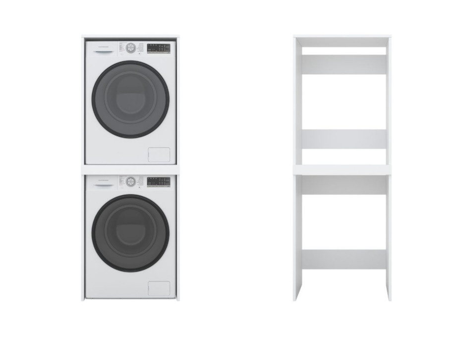 Skříň na pračku a sušičku - bílá