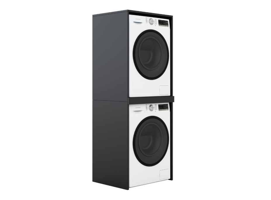 Skříň na pračku a sušičku - černá