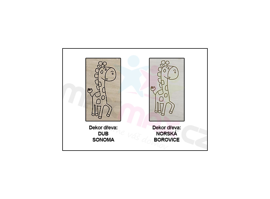 Dětská truhla na hračky s výřezem MÉĎA, norská borovice