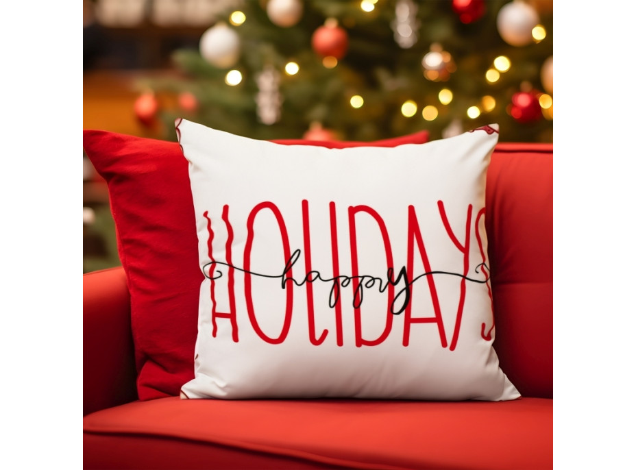Vánoční sada COZY & NATALE - deka 150x200 cm + polštář Happy Holidays
