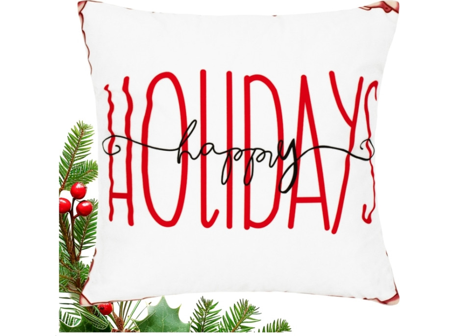 Vánoční sada COZY & NATALE - deka 150x200 cm + polštář Happy Holidays