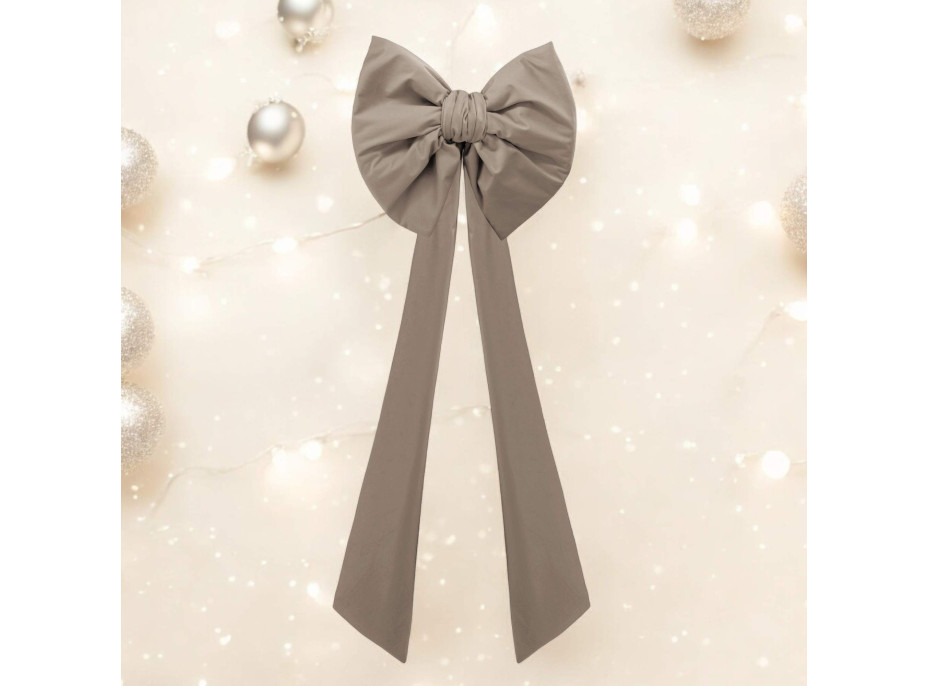 Ozdobná mašle DECO Velvet Glam Bow XXL 48x45x150 cm - béžová