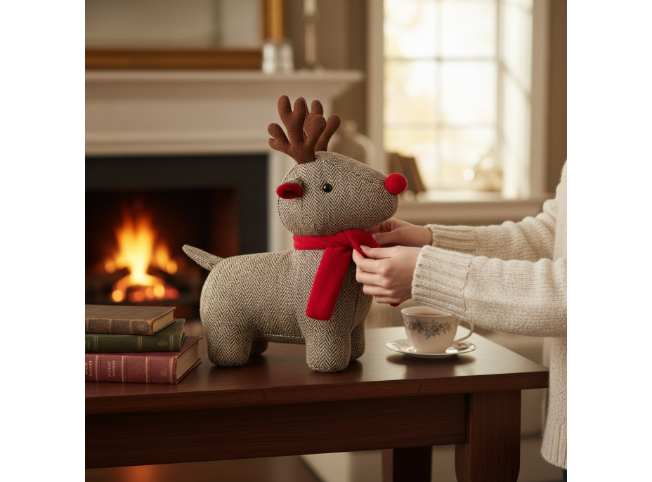 Zarážka do dveří JELEN - 24x20 cm - béžový