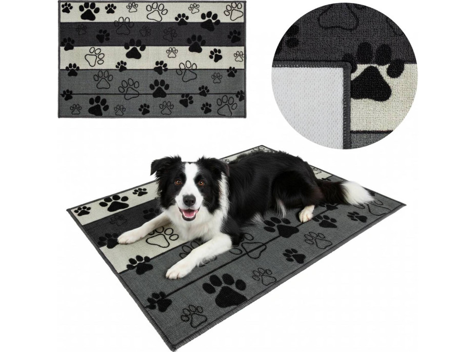 Koberec pro psy Paws & Chill 50x80 cm - šedý