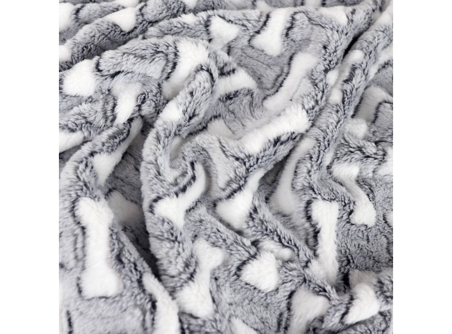 Deka pro psy WOOFIE Bones 50x70 cm + polštářek 20x30 cm