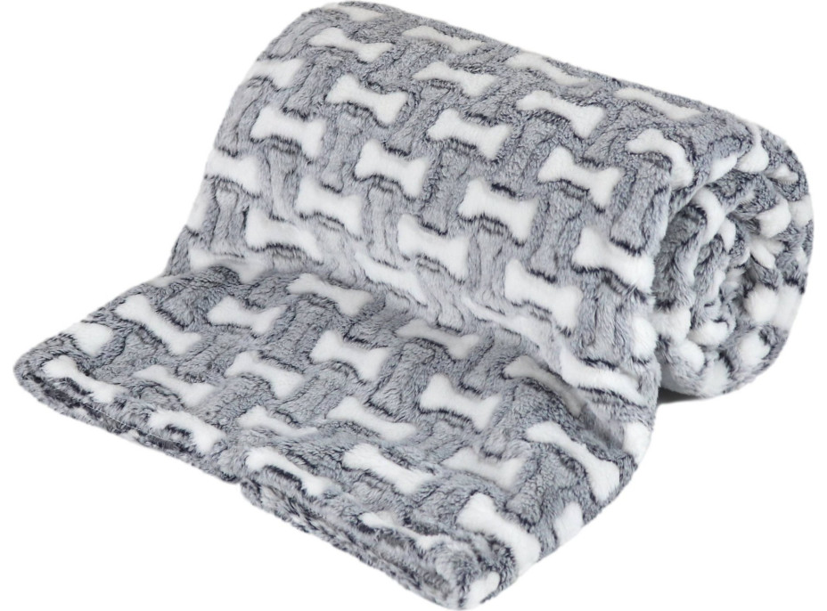 Deka pro psy WOOFIE Bones 100x70 cm + polštářek 20x30 cm