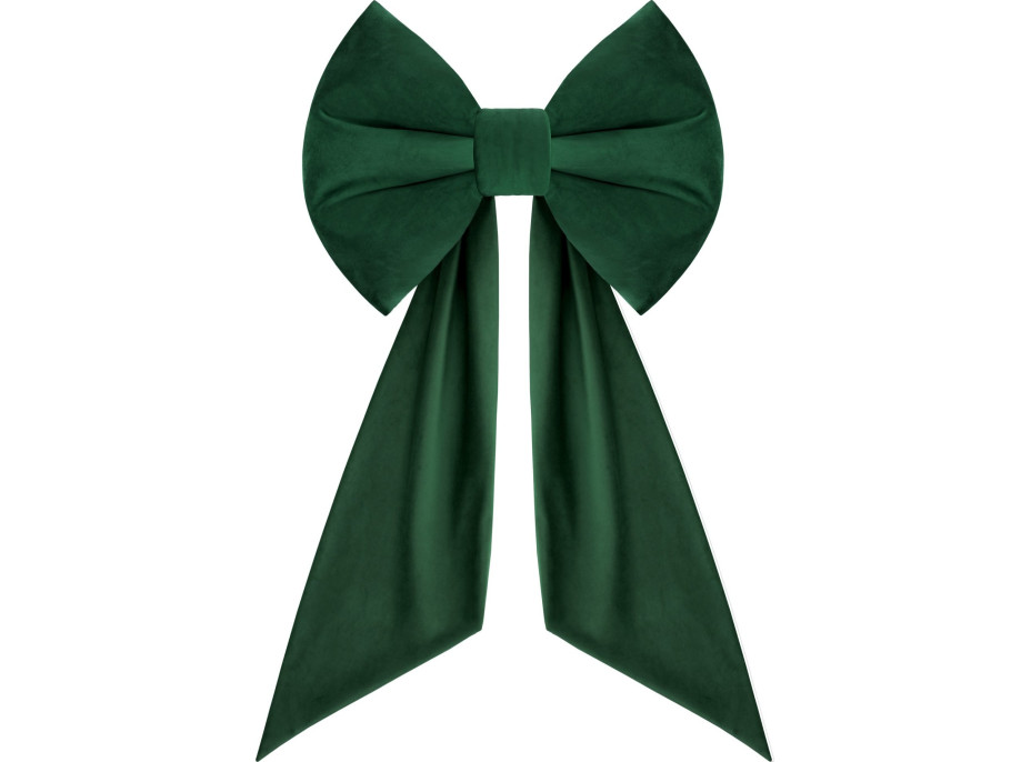 Ozdobná mašle DECO Velvet Glam Bow 50x40+50 cm - zelená
