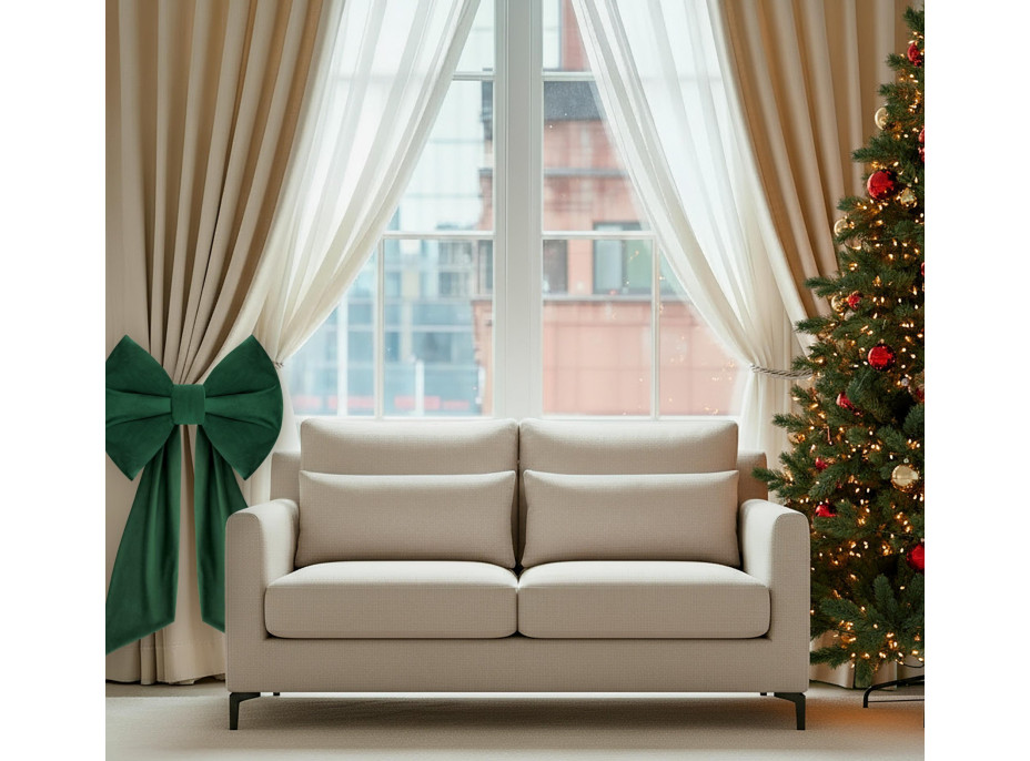 Ozdobná mašle DECO Velvet Glam Bow 50x40+50 cm - zelená