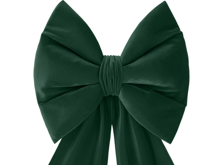 Ozdobná mašle DECO Velvet Glam Bow XXL 48x45x150 cm - zelená