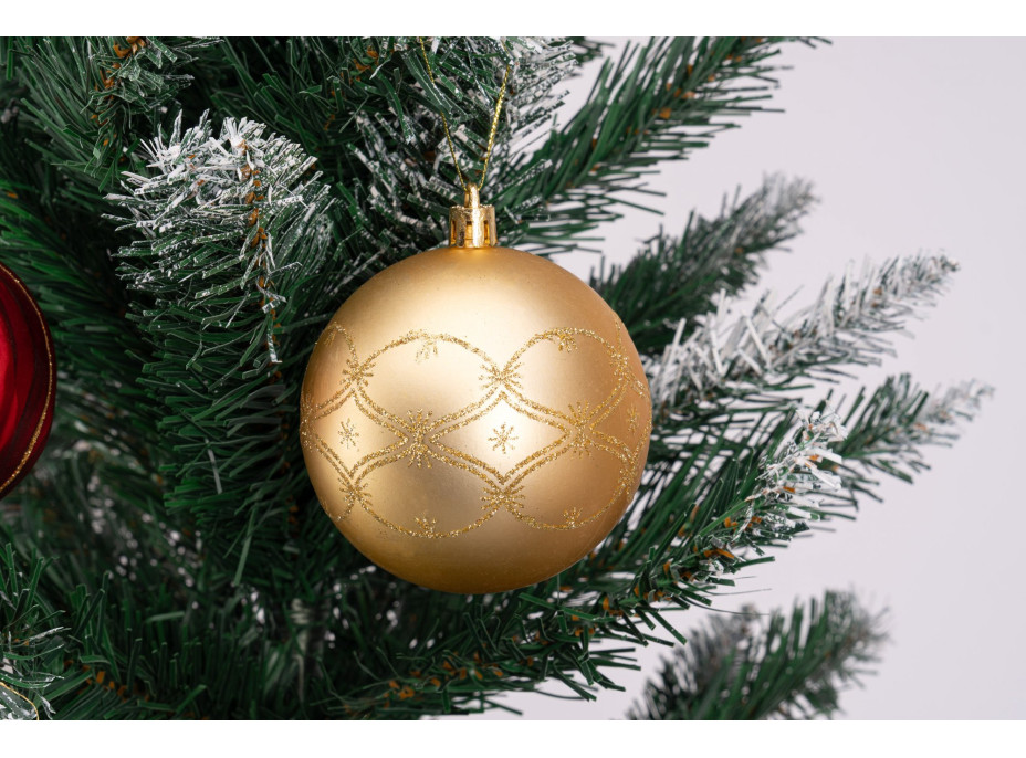 Sada vánočních ozdob na stromeček MARIEN - 70 kusů - červené/zlaté