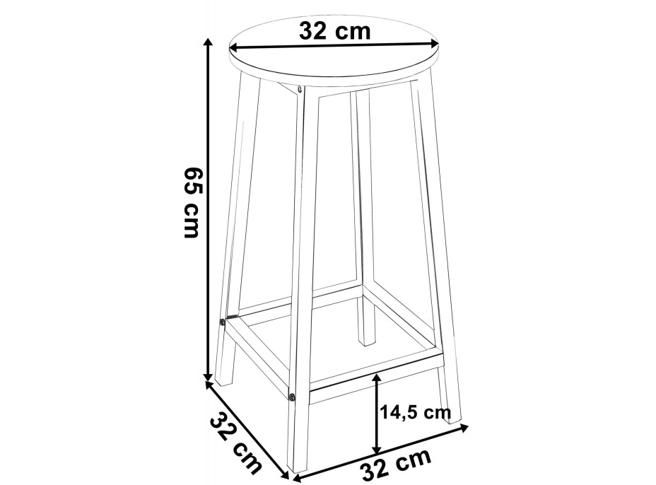 Barová židle FLINT Modern oak - dub/bílá