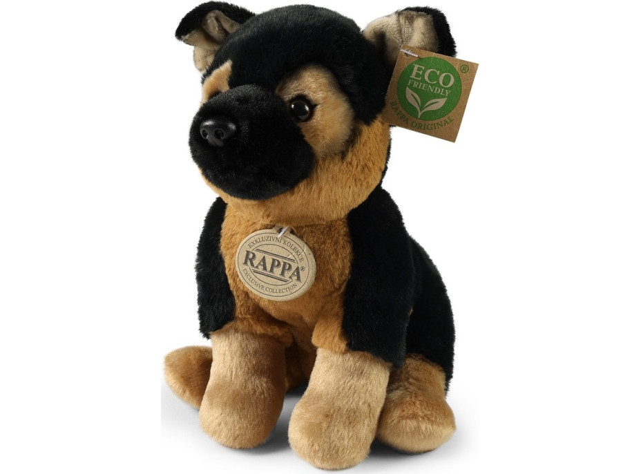 Rappa Plyšový pes německý ovčák sedící 23 cm SOFT COLLECTION, ECO-FRIENDLY