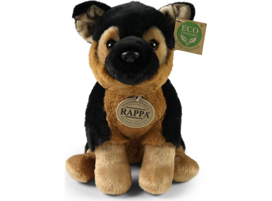 Rappa Plyšový pes německý ovčák sedící 23 cm SOFT COLLECTION, ECO-FRIENDLY