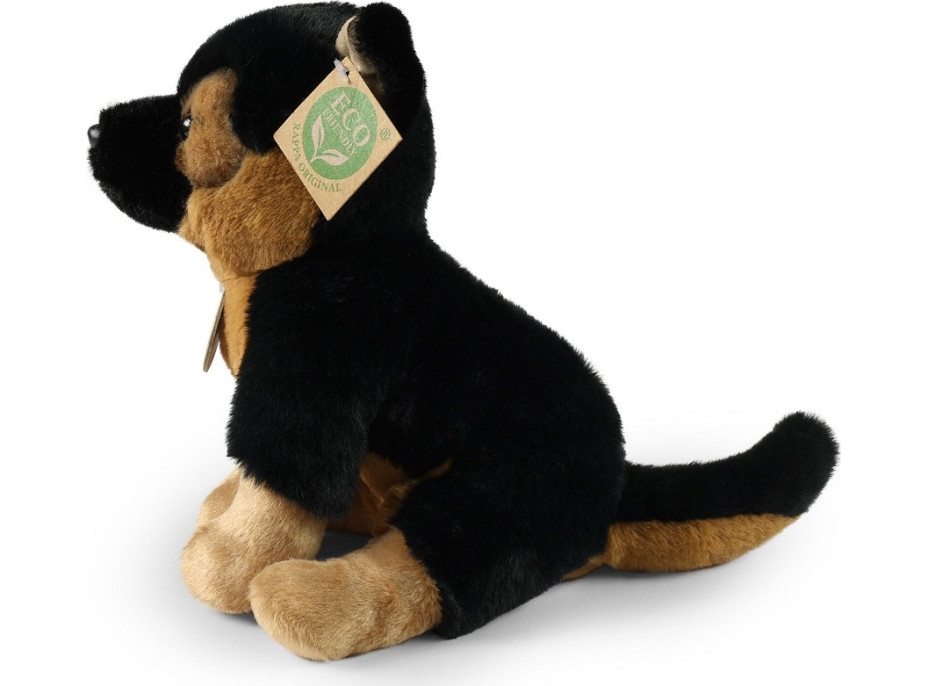 Rappa Plyšový pes německý ovčák sedící 23 cm SOFT COLLECTION, ECO-FRIENDLY