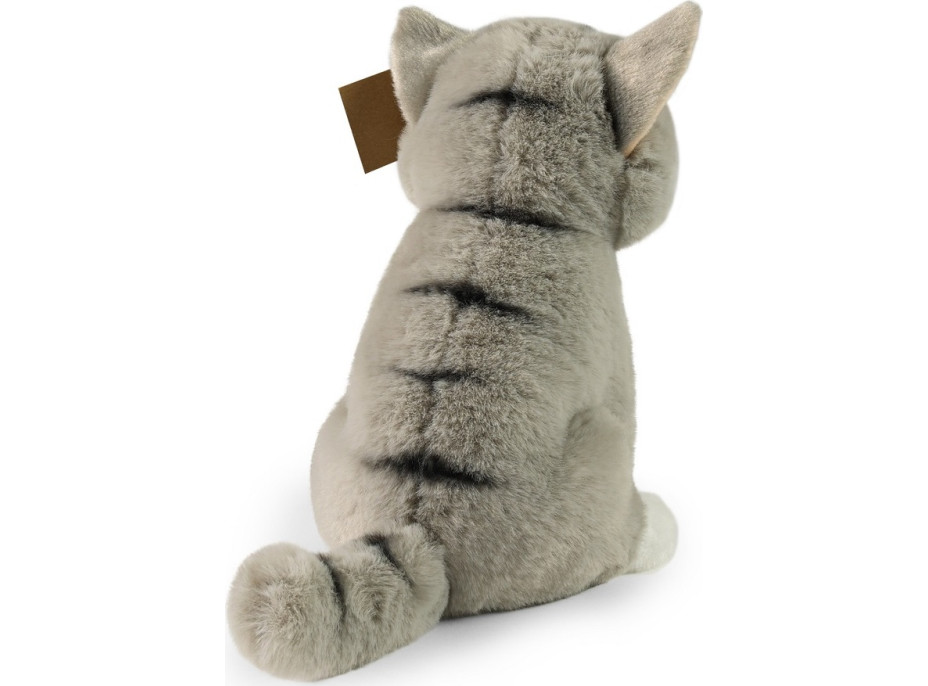 Rappa Plyšová kočka sedící šedá 23 cm SOFT COLLECTION, ECO-FRIENDLY