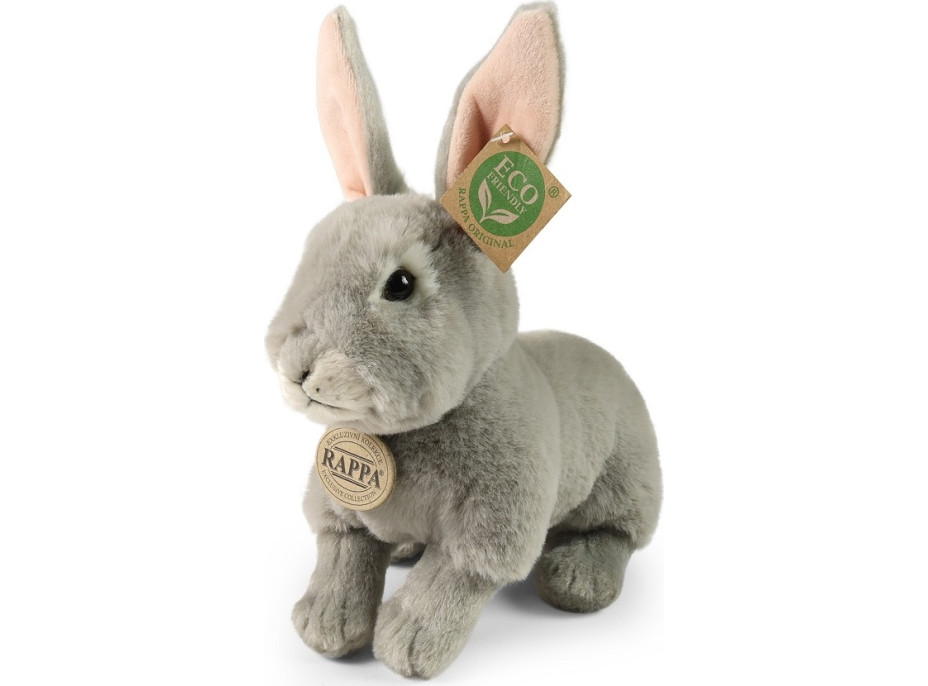 Rappa Plyšový králík šedý 23 cm SOFT COLLECTION, ECO-FRIENDLY