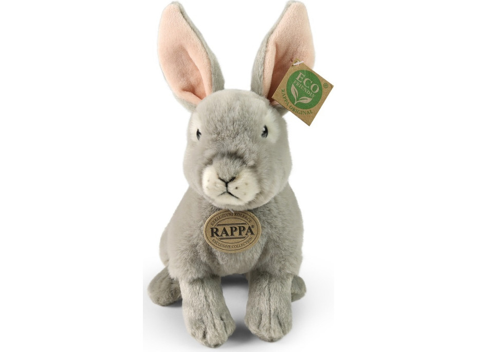 Rappa Plyšový králík šedý 23 cm SOFT COLLECTION, ECO-FRIENDLY
