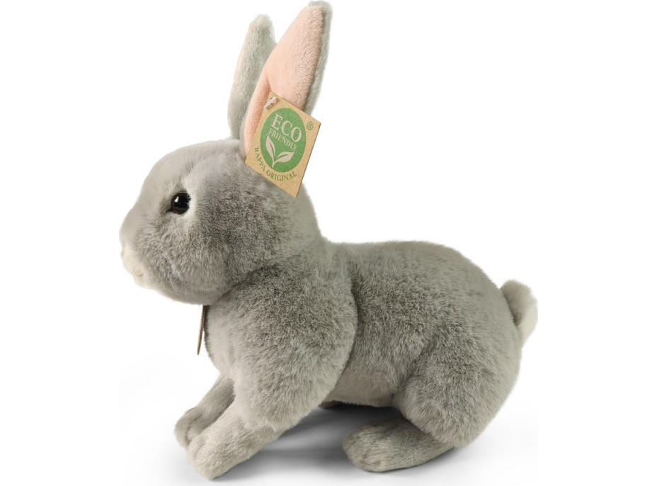 Rappa Plyšový králík šedý 23 cm SOFT COLLECTION, ECO-FRIENDLY