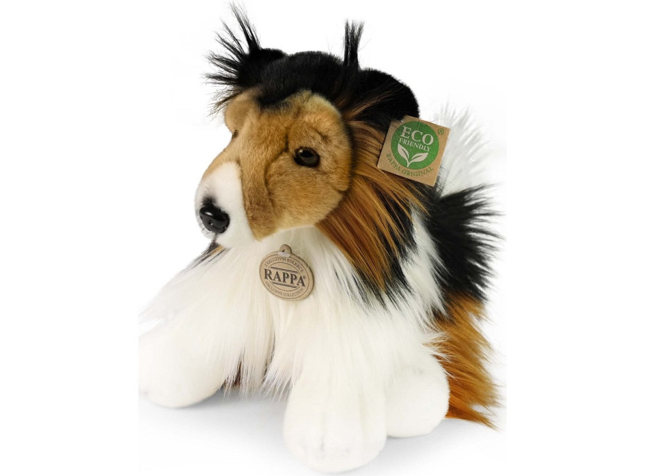 Rappa Plyšový pes kolie dlouhosrstá 28 cm ECO-FRIENDLY