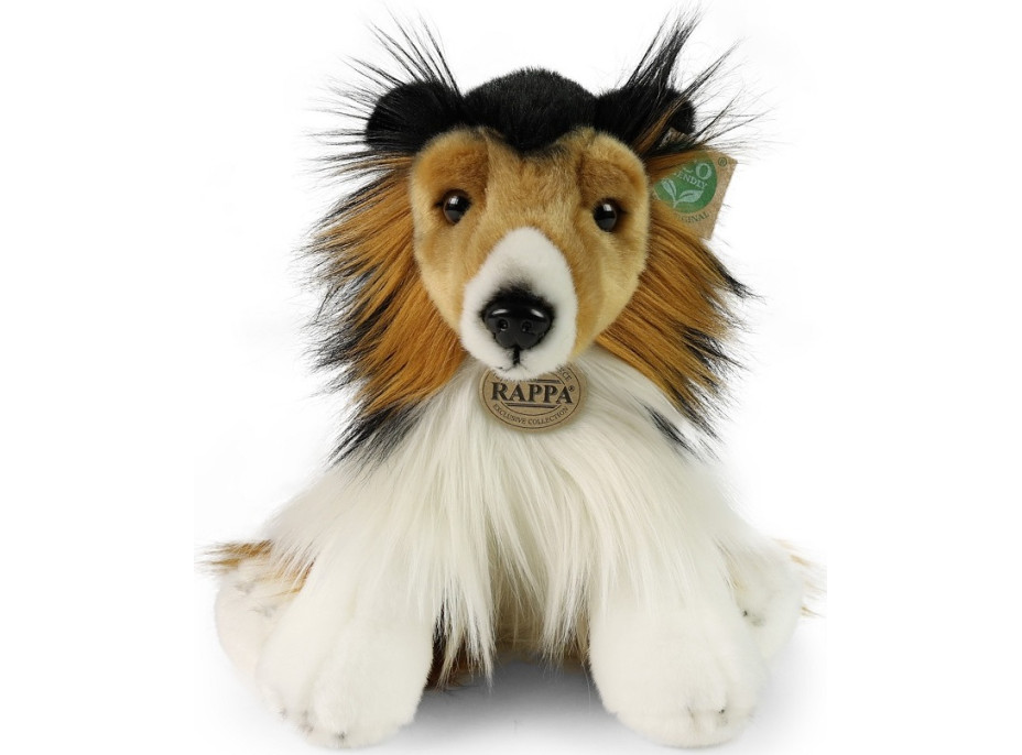 Rappa Plyšový pes kolie dlouhosrstá 28 cm ECO-FRIENDLY