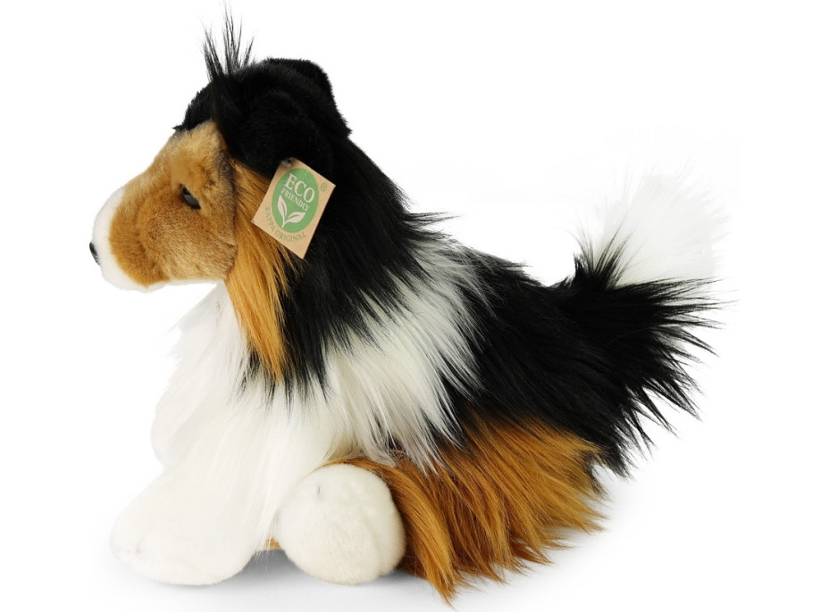 Rappa Plyšový pes kolie dlouhosrstá 28 cm ECO-FRIENDLY