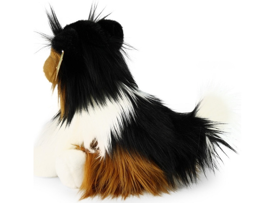 Rappa Plyšový pes kolie dlouhosrstá 28 cm ECO-FRIENDLY