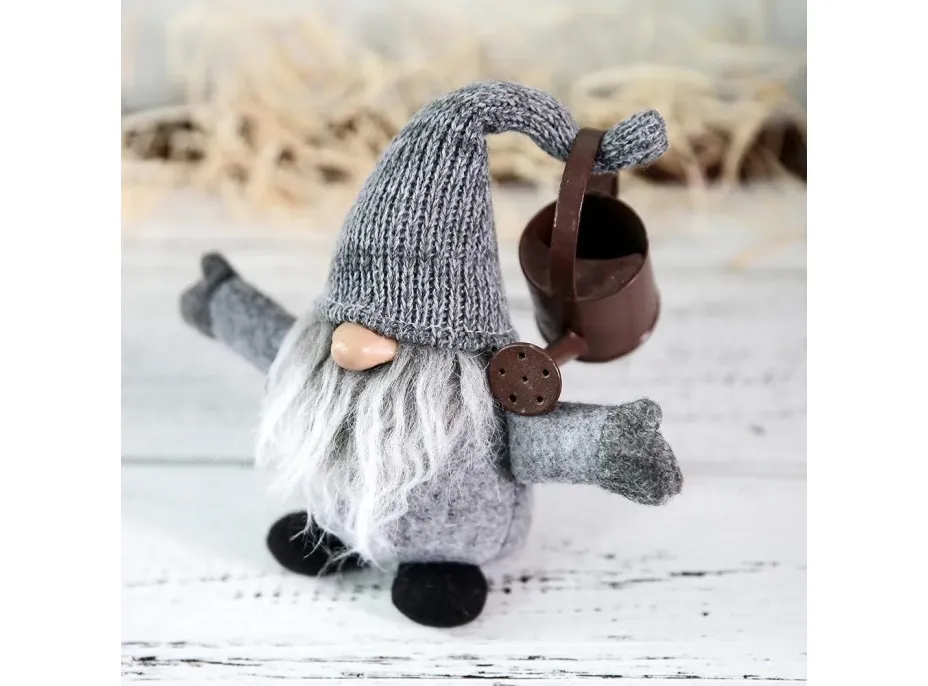 Vánoční skřítek 32 cm - šedý