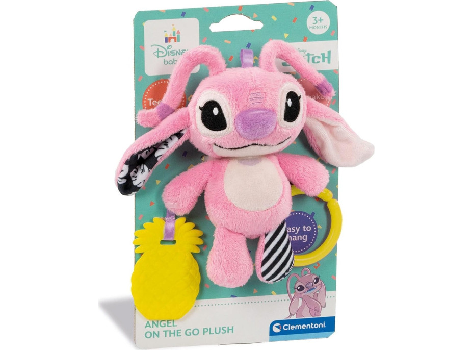 CLEMENTONI BABY Plyšové chrastítko Stitch: Angel