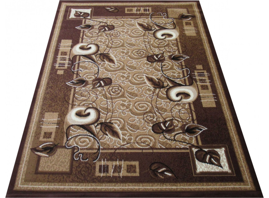 Kusový koberec ALPHA Vine - hnědý