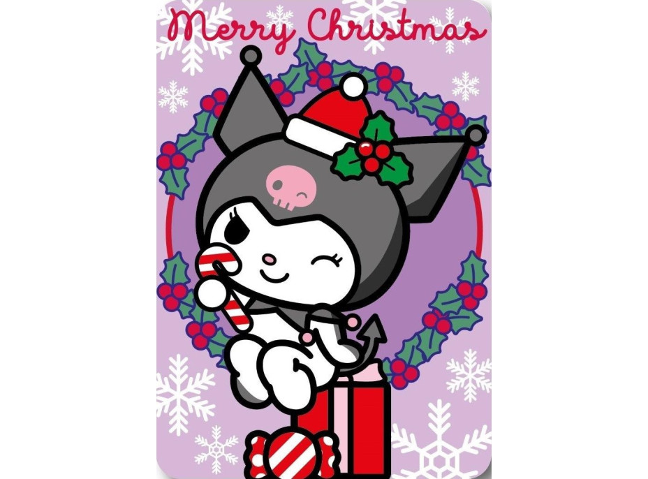 Dětská deka POLAR 100x140 cm - Kuromi - Merry Christmas