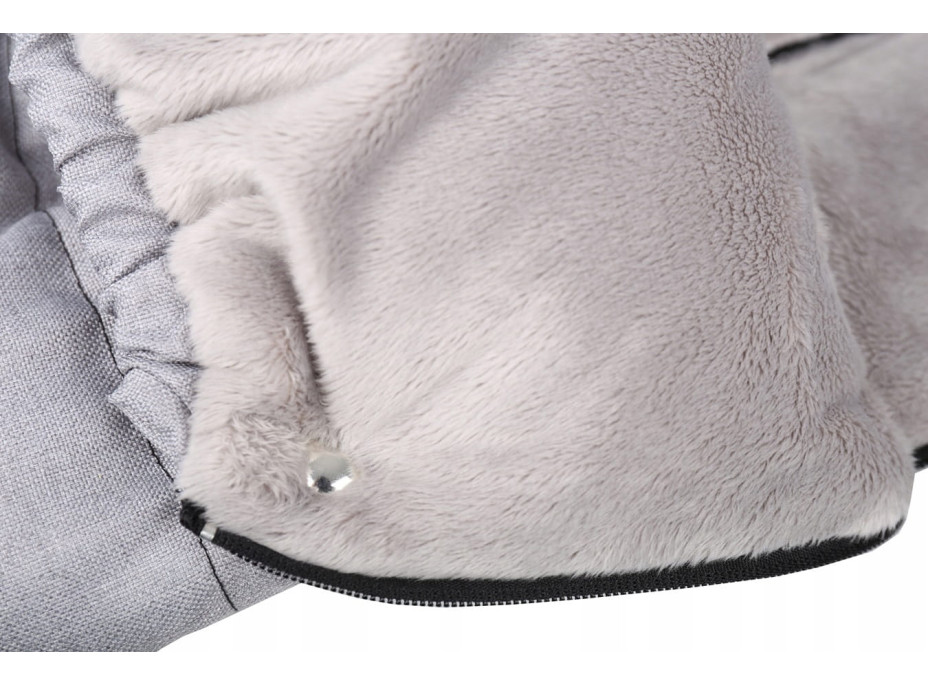 Dětský fusak do kočárku BABYMAM Premium - světle šedý melange/šedý