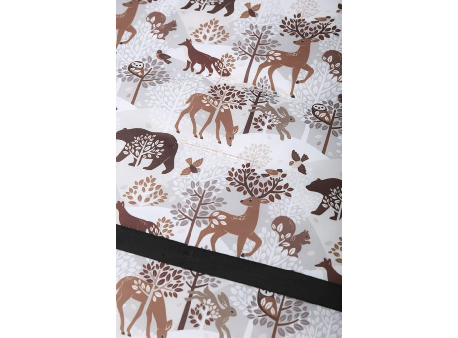 Dětský fusak do kočárku BABYMAM Premium - Zimní les/béžový