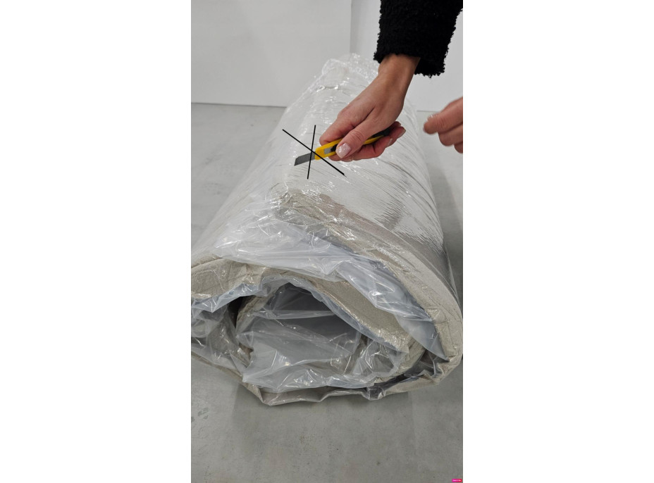 Pěnová pohovka BILL 200 - rozkládací - béžová