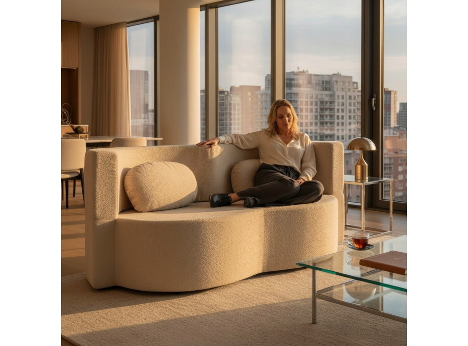 Pěnová pohovka BILL 200 - rozkládací - béžová