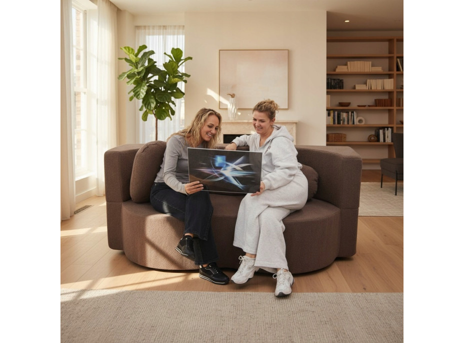 Pěnová pohovka BILL 200 - rozkládací - hnědá