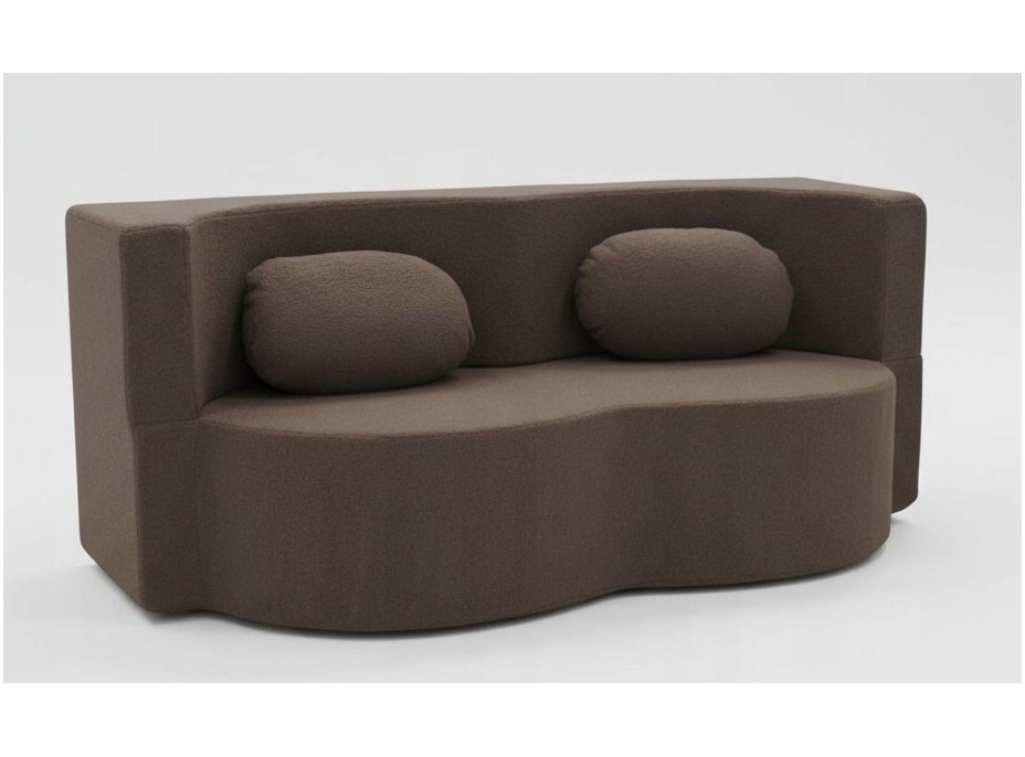 Pěnová pohovka BILL 200 - rozkládací - hnědá