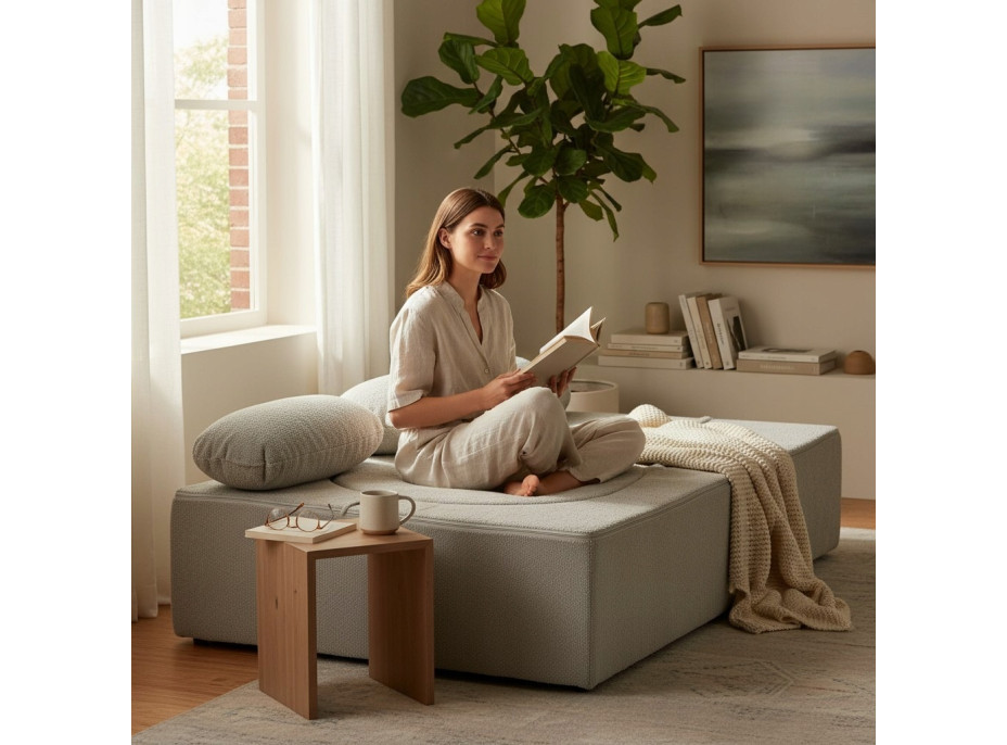 Pěnová pohovka BILL 200 - rozkládací - šedá