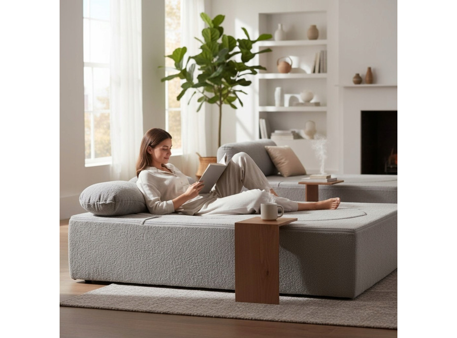 Pěnová pohovka BILL 200 - rozkládací - šedá