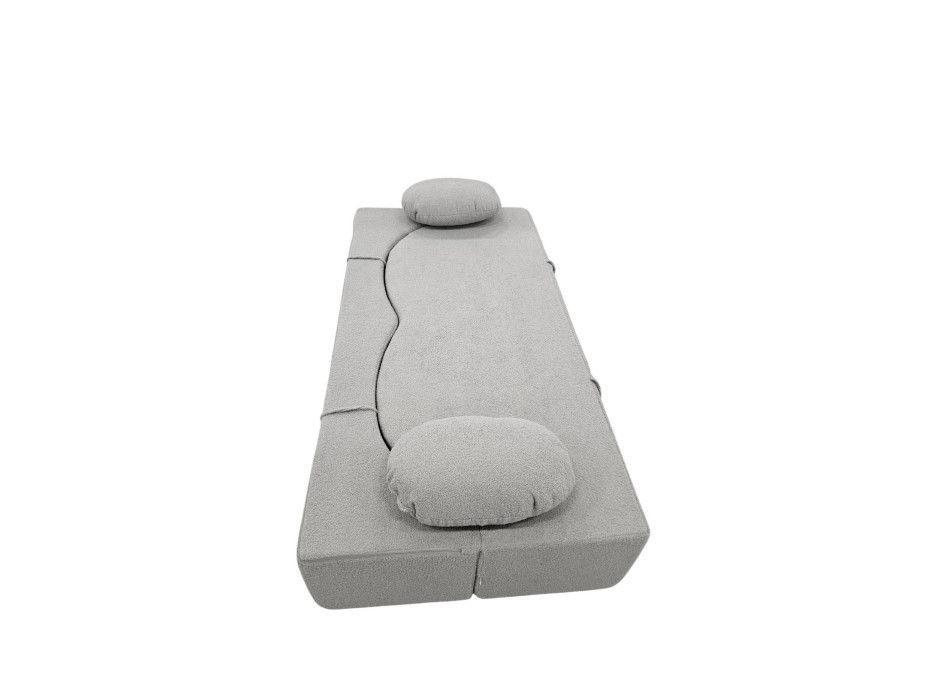 Pěnová pohovka BILL 200 - rozkládací - šedá