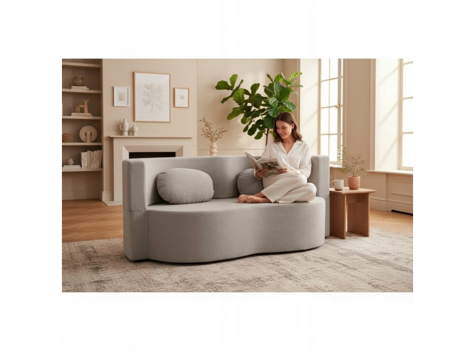 Pěnová pohovka BILL 200 - rozkládací - šedá