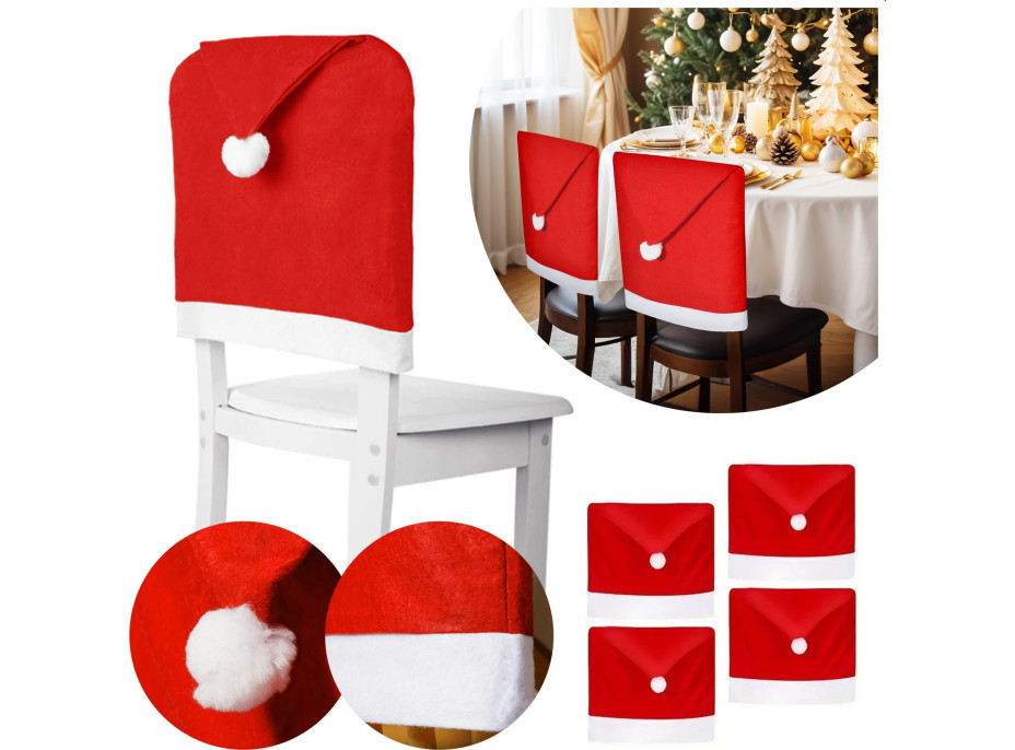 Potah na židli SANTA 65x50 cm - červený