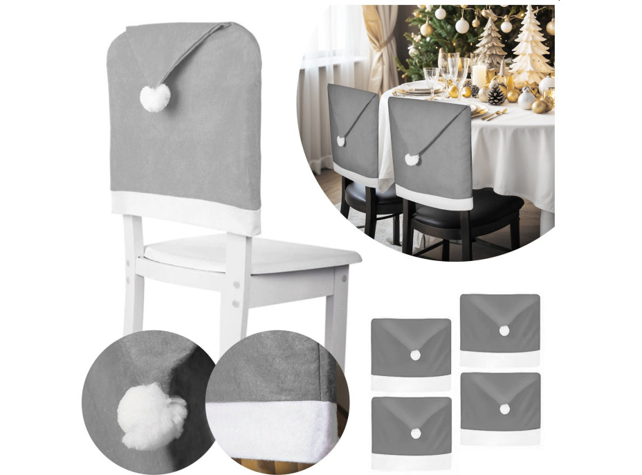 Potah na židli SANTA 65x50 cm - šedý